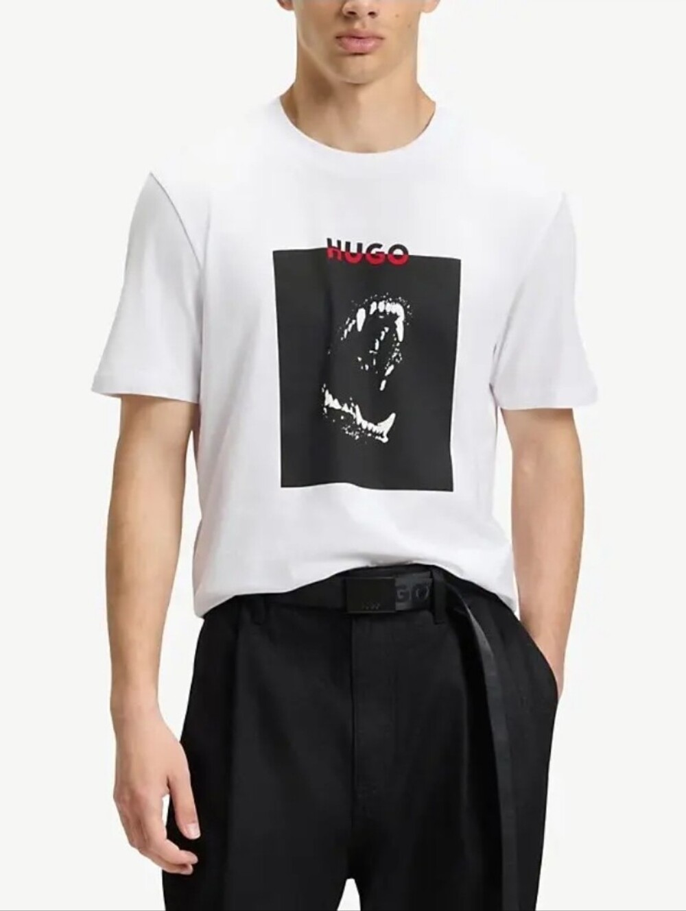 $69 Hugo Boss Mens Dobero Short Sleeve Crewneck Logo T-Shirt